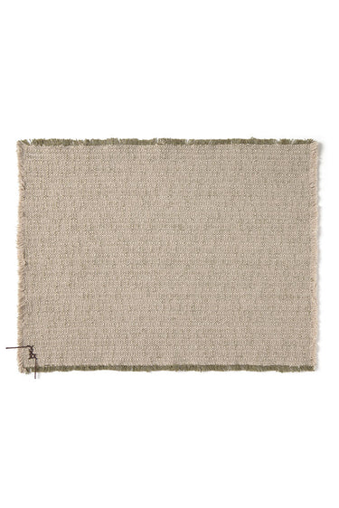 Set de 2 manteles individuales natural y kaki de 38 × 50 cm