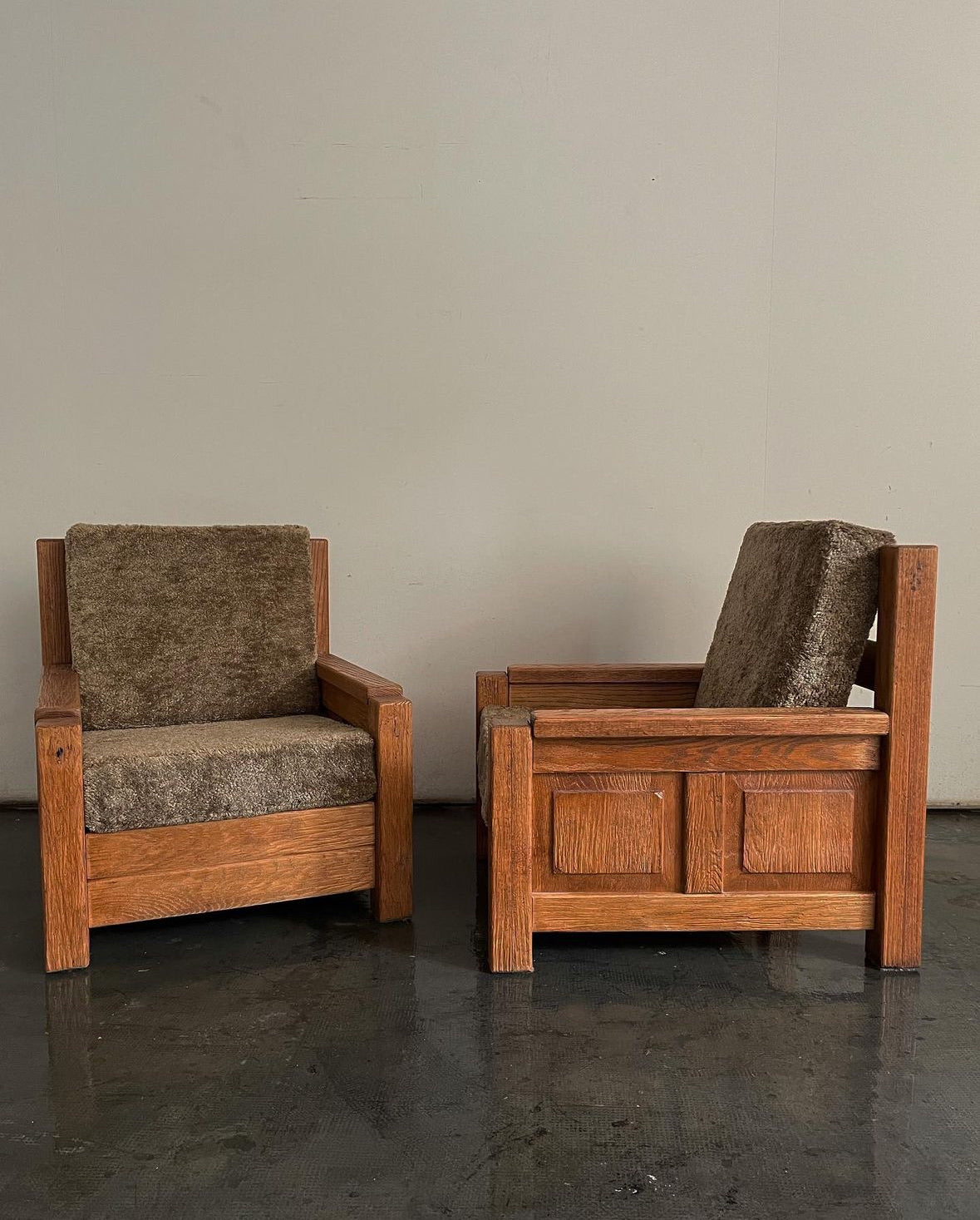 2 Sillones vintage brutalistas