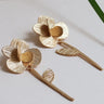 pendientes flor dorados