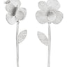 Pendientes Largos de Plata PAMPALONIA Flor Silvestre Mallorca Diseño Artesanal