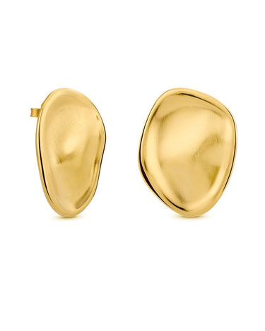 Pendientes Grandes Dorados CALA Joidart: Joyería Artesanal en Plata Bañada en Oro