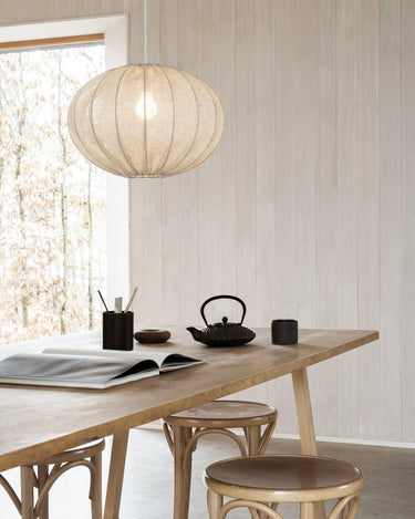 Lámpara Colgante Boll 40 de Lino Natural Watt&Veke: Iluminación Cálida Moderna para Hogar