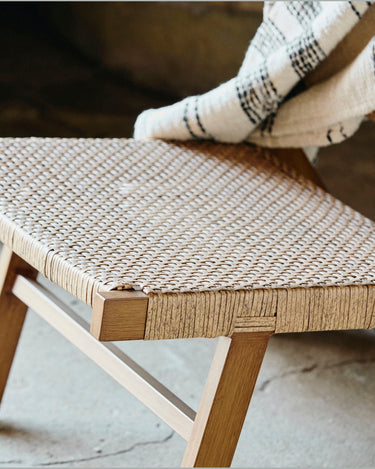 Silla lounge VASAI polyrattan natural resistente para exterior