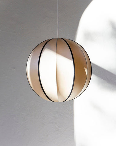 Pantalla Colgante Redonda Seda Escandinava Luminosa Tamaño Grande XL