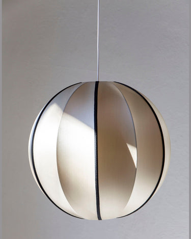 Pantalla Colgante Redonda Seda Escandinava Luminosa Tamaño Grande XL