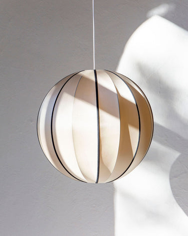 Pantalla Colgante Redonda Seda Escandinava Luminosa Tamaño Grande XL