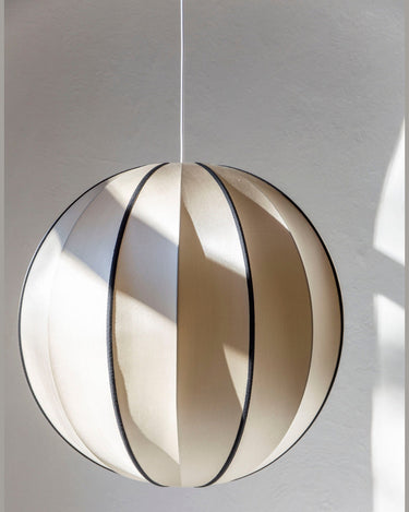 Pantalla Colgante Redonda Seda Escandinava Luminosa Tamaño Grande XL