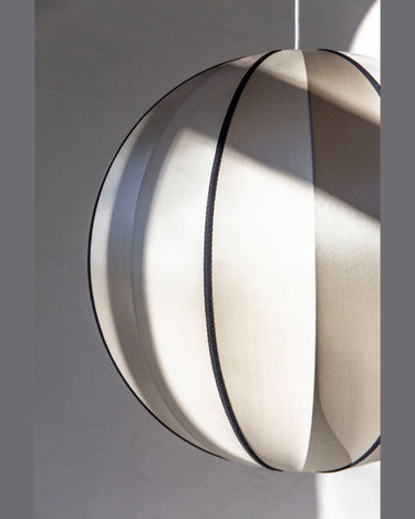 Pantalla Colgante Redonda Seda Escandinava Luminosa Tamaño Grande XL