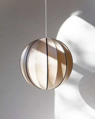 Pantalla Colgante Redonda Seda Escandinava Luminosa Tamaño Grande XL