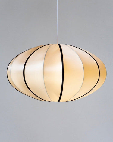 Pantalla colgante calabaza de seda estilo escandinavo 40 cm