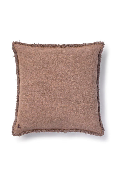 Cojín cuadrado Stone Wash marrón de 45 × 45 cm