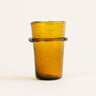 Vaso de cristal soplado marrón para té