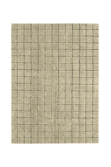 Alfombra lavable de lana Mosaic musgo de 170 × 240 cm