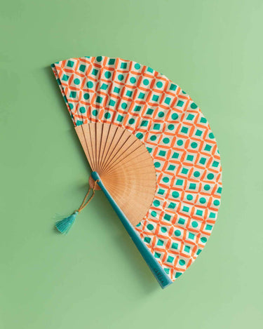 Abanico de madera de abedul y algodón de Kanela Fans