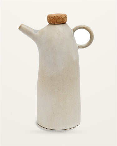 Aceitera de cocina blanca para aceite de oliva