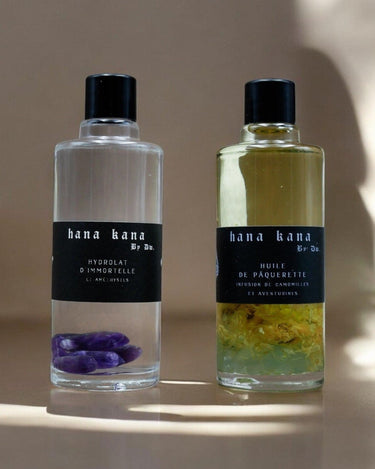 Agua floral y aceite facial Hana Kana con cristales