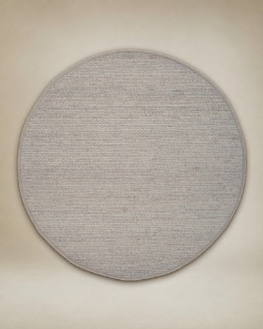 Alfombra Agner redonda de lana gris claro de Linie Design