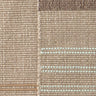 Alfombra artesanal grande de algodón y lino multicolor de 200 × 300 cm para salón amplio