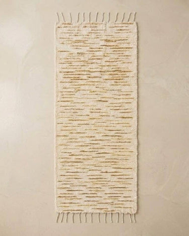 Alfombra de algodón con diseño de rayas en un interior
