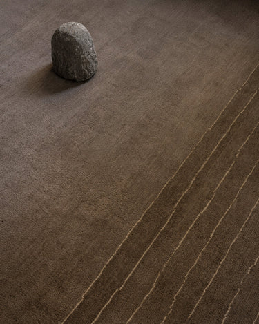 Drift Line rugs by Linie Design: detail of lines in hand-carded wool