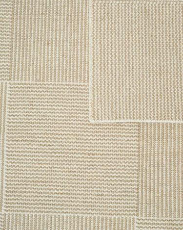 Detalle de alfombra Chess de lana blanca Linie Design