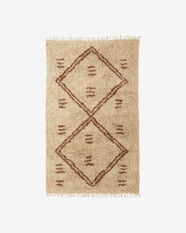 Alfombra lana patron marroqui natural 160x240 Nordal