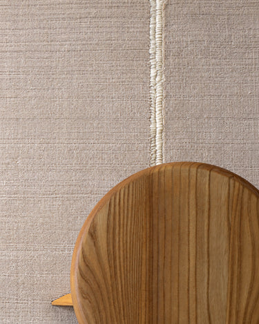 Alfombra Faded Noren de Linie Design, detalle del encuentro de líneas y tejido