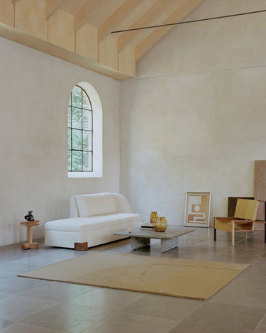 Alfombra Split Plains de lana mostaza Linie Design