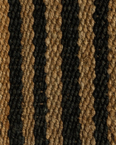 Alfombra de yute natural con rayas negras de Dareels, vista adicional