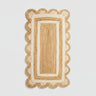 Alfombra de yute natural festoneada 70 × 120 cm · vista 1
