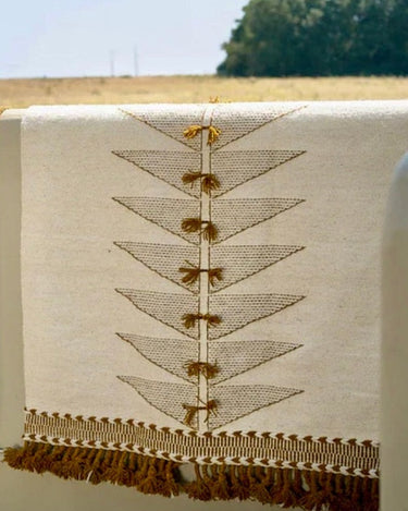 Alfombra étnica de algodón Caravane 90x150 cm en tonos naturales