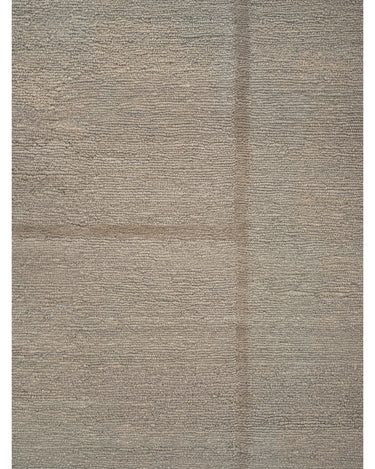 Alfombra de lana arena con líneas entrecruzadas de Linie Design: vista cercana de las líneas.