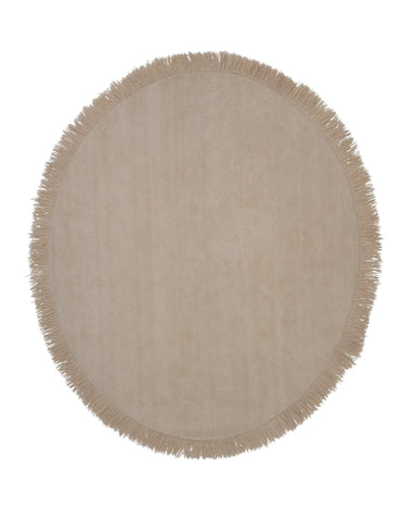 Alfombra de lana beige con diseño de arrecife oceánico Oceanic Reef Linie Design vista completa