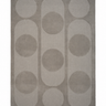 Alfombra de lana gris con círculos en relieve Orb Alliance de Linie Design, vista completa del dibujo de círculos y óvalos