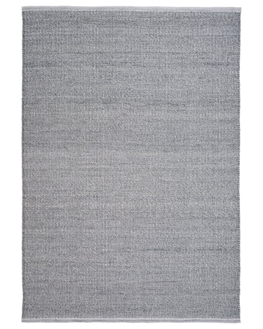 Alfombra de lana jaspeada gris con mezcla de fibras de ceniza Ash Melange Linie Design vista completa