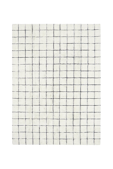 Alfombra lavable de lana natural de 170 × 240 cm para salón o comedor