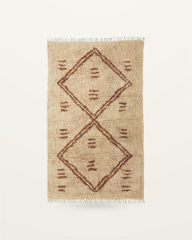Alfombra LEAH de lana y algodón natural 160 × 240 cm – Nordal