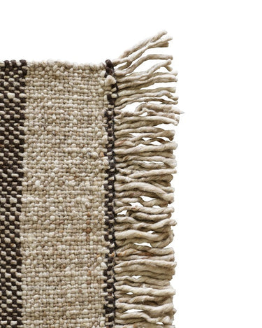 Hand-woven mocha wool rug by Tine K Home