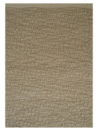 Alfombra de lana texturada Pebbled Poem de Linie Design, beige, detalle del tejido