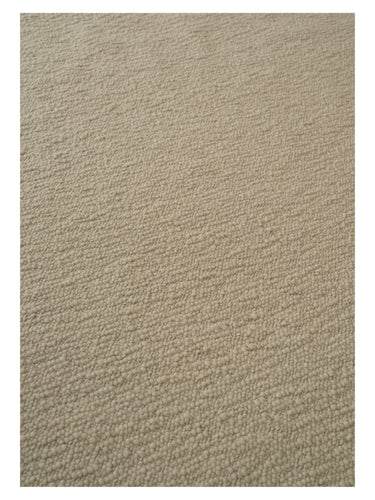 Alfombra de lana texturada Pebbled Poem de Linie Design, beige, superficie vista en diagonal