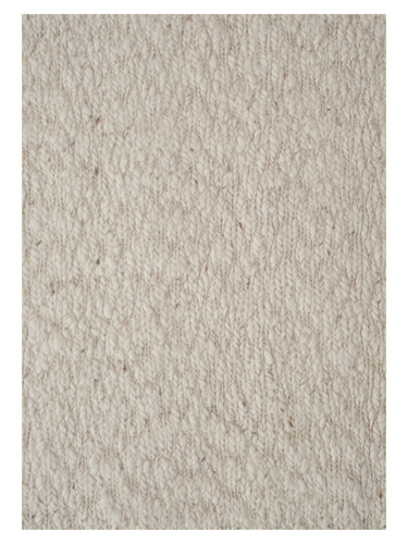 Alfombra de lana trenzada Blonde Maze de Linie Design, beige, detalle del entrelazado