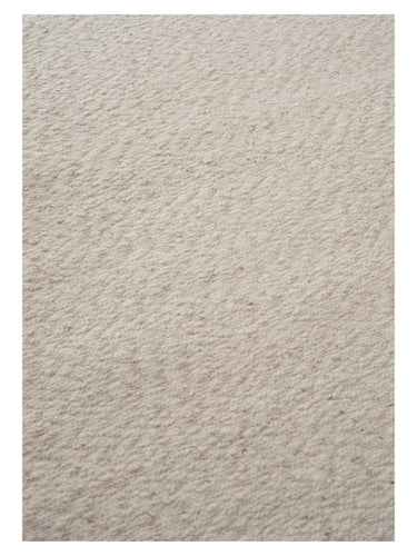 Alfombra de lana trenzada Blonde Maze de Linie Design, beige, trama vista en diagonal