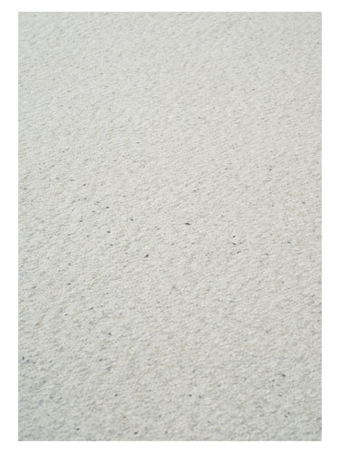 Alfombra de lana trenzada Blonde Maze de Linie Design, trama clara vista de cerca