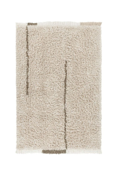 Alfombra lavable de lana en tonos tierra de 170 × 240 cm