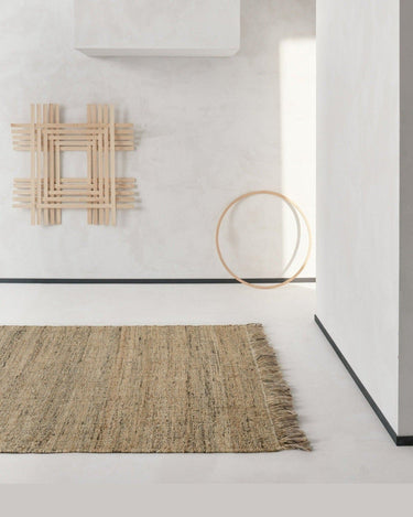 Alfombra Nessa de yute natural tejida a mano de Linie Design