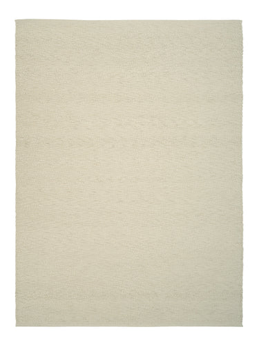 Alfombra Pebbled Poem de Linie Design en color blanco, vista completa