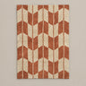 Alfombra de algodón beige y terracota con relieve de Broste Copenhagen
