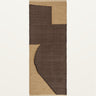 Alfombra de recibidor de PET reciclado Ferm Living tan chocolate