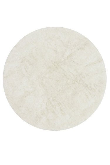 Alfombra redonda lavable de lana natural de 120 cm, vista principal