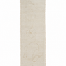 Alfombra runner de lana y seda beige Neptune Flow de Linie Design, vista completa del formato alargado
